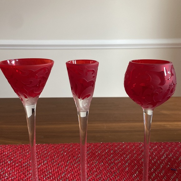 Michael Weems frosted etched glass set of 6 - Picture 11 of 11